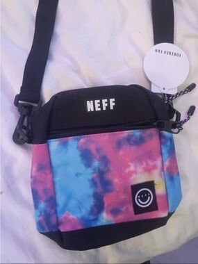 Neff Small Tie-Dye Crossbody Bag in Blue and Pink
